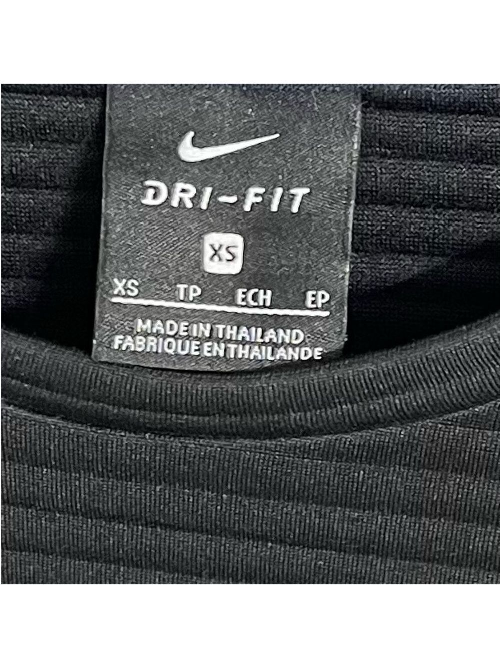 Nike Women’s Black Ribbed Cropped Crewneck Sweatshirt. Size XS - Picture 5 of 6
